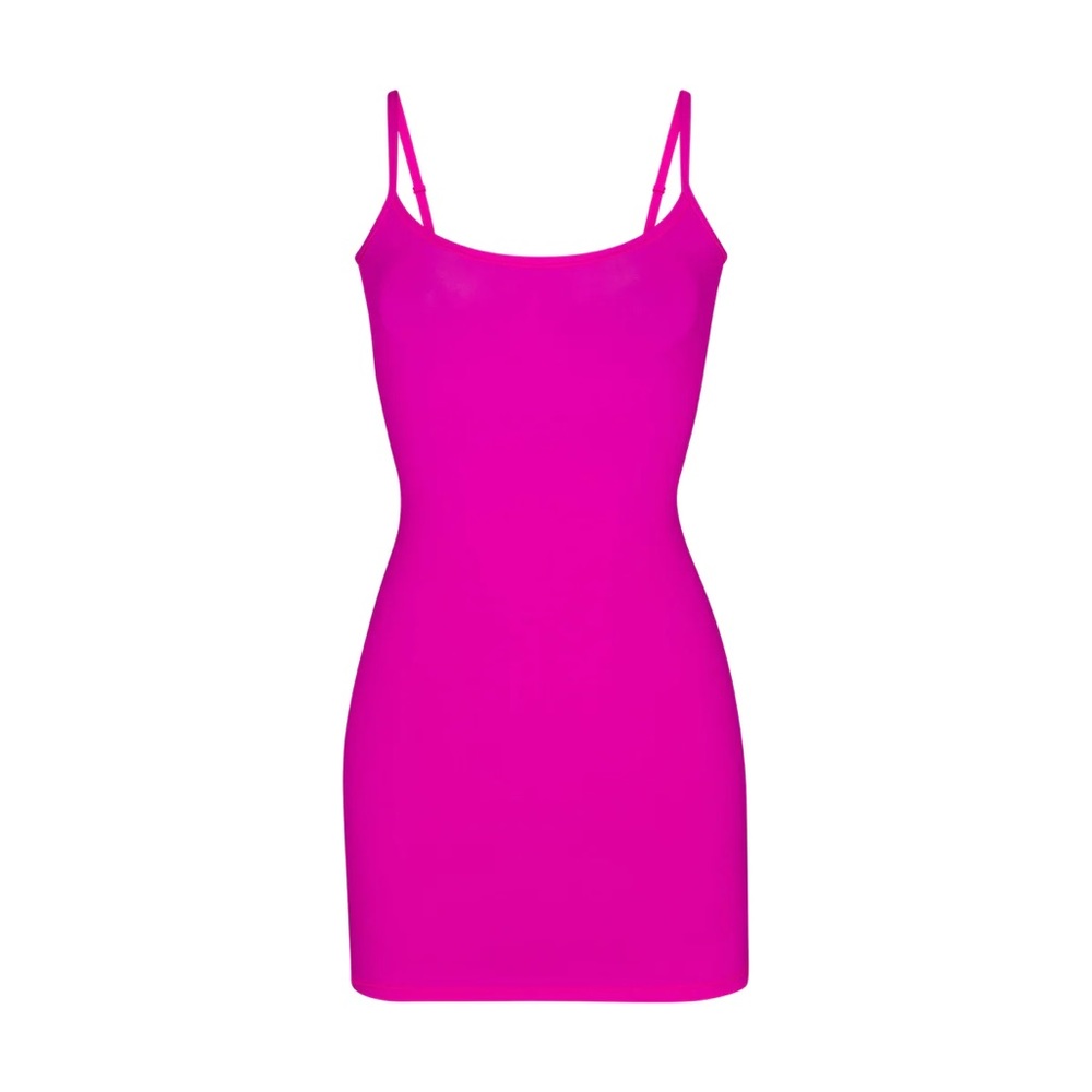 SKIMS Fits Everybody Slip Dress in Fuchsia